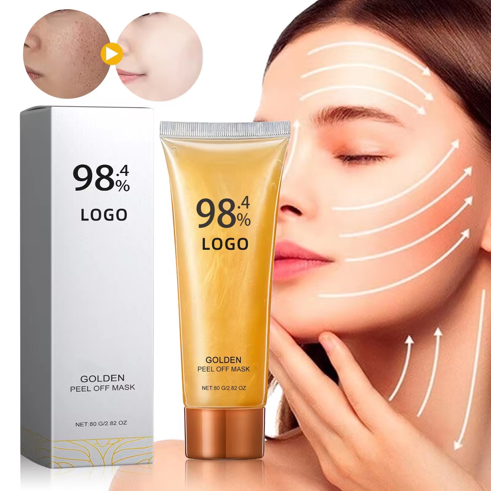 Private Label Face Peel Off Mask 24k Korean