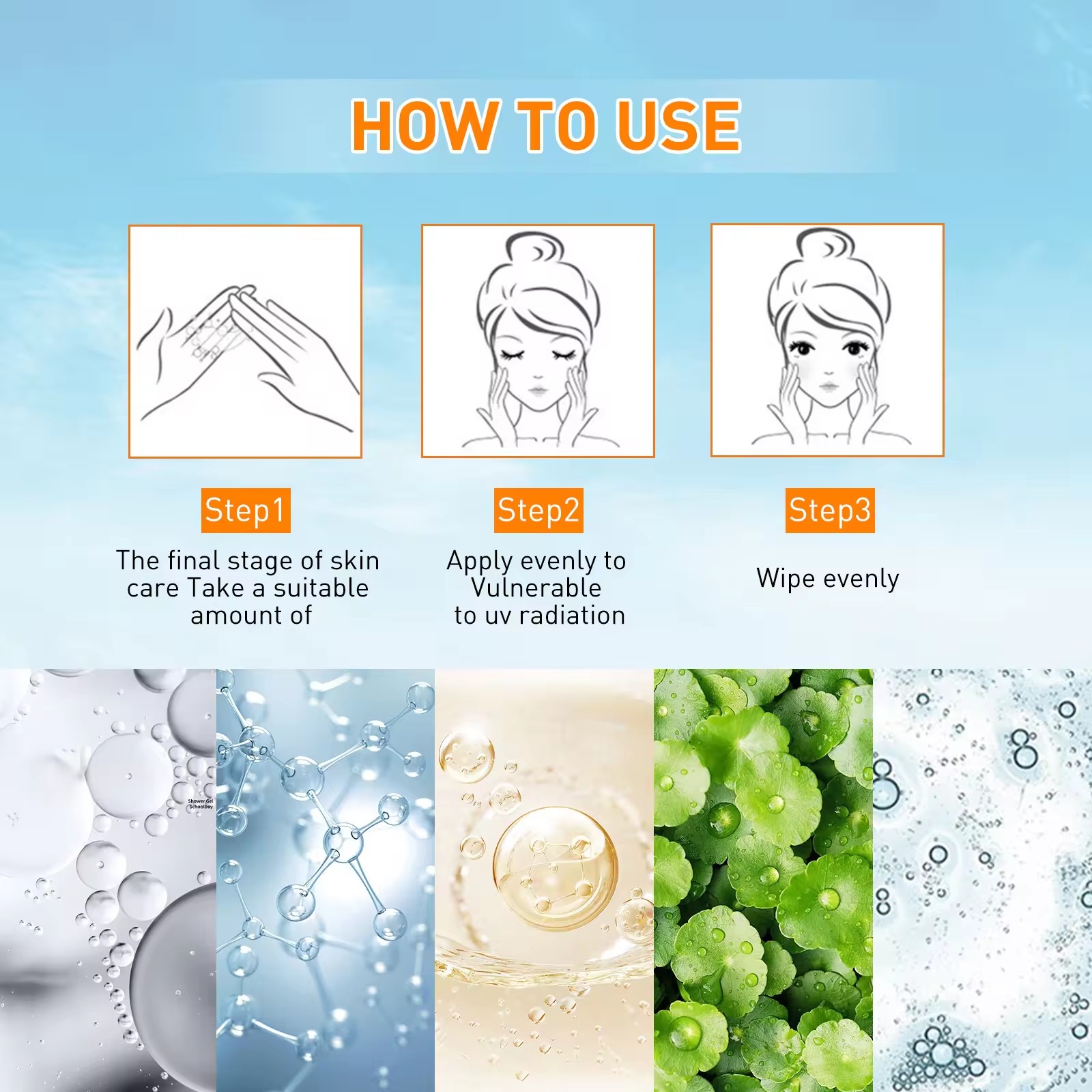 Waterproof Oil-control Anti UV SPF 50 Skincare Protection Sunblock Cream