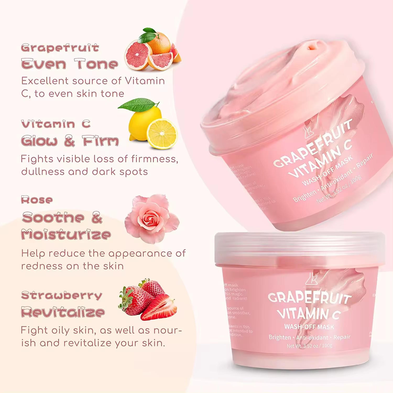 Skin Care Trio Face Cleansing Whitening Pink Mud Facial Mask